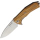 Lionsteel KUR Linerlock Olive Wood Folding Knife, 3.5in Stonewash Sleipner Tool Steel Drop Point, Olive Wood Handle, KUR UL