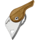 Lionsteel LionBeat Heart Olive Wood Folding Knife,1.125in,440 Stainless Steel,Standard Edge,Brushed,Brown,Wood Handle LSTLBUL