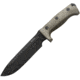 Lionsteel M7 Fixed Blade Black Knife, 7 black Mil-Spec coated Sleipner tool steel blade, Green canvas micarta handle, M7B CVG