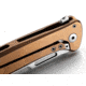 Lionsteel Skinny Framelock Folding Knife by Michele Pensato, 4.5in Closed, 3.5in Stonewash CPM MagnaCut Stainless Blade, Bronze Titanium Handle, SK01BR