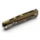 Lionsteel Skinny Framelock Folding Knife by Michele Pensato, 4.5in Closed, 3.5in Stonewash CPM MagnaCut Stainless Blade, Green Aluminum Handle, SK01AGS