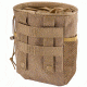Loaded Gear CX-700 Drawstring Dump Pouch, Compatible w/ Molle System, Dark Earth, 5.5 x 3 x 7.5 in BI12626