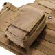 Loaded Gear CX-800 Accessory Pouch, Dual Zipper Design, Compatible w/ Molle System, Dark Earth BI12632