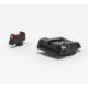 LPA SPS Fully Adjustable Black Target Rear Fiber Optic Front Sight Set For Glock 17-41, Black, SPS16GL6F