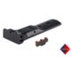 LPA TXT Fully Adjustable Black Serrated Rear Sight Set w/Fiber Optic Pin Style Front Sight For S&amp;W Revolver, Black, TXT0407F1