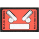 Lyman MAD Bag Patches, 2x3in, Red/White, 7837861