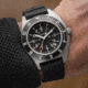 Marathon Steel Navigator Watch w/ Date SSNAV-D On Ballistic Nylon, Strap Length 12in, Black, 41 mm, WW194013SS-0102