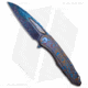 Marfione Custom Knives Sigil Flipper Folding Knife, 3.50in, Damascus, Wharncliffe Blade, Blue/Purple Handle, Multi, 8.00in, BHQ-67625