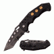 Master USA Folding Blade, 3.3in, Stainless Steel Blade, Black Nylon Fiber Handle MU-A034BK