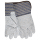 MCR Safety A Shoulder Leather Split Leather Palm Work Gloves, Full Leather Back, 4.5in Plasticized Gauntlet Cuff, Gray, Large, 1418A