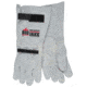 MCR Safety Big Jake Full Leather Back Work Gloves, 8in Leather Extended Gauntlet Bell Cuff, Inside Double Leather Palm, Gray, X - Large, 1746XL