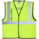 MCR Safety Luminator Series Hi Vis Reflective Lime Safety Vest w/Police Logo, Large, VCL2MLPLCL