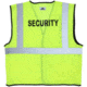 MCR Safety Luminator Series Hi Vis Reflective Lime Safety Vest w/Security Logo, Large, VCL2MLSECL