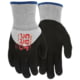 MCR Safety Cut Pro 13 Gauge HyperMax Shell, Cut, Abrasion and Puncture Resistant Work Gloves, Insulated Glove with Full Acrylic Lining, Nitrile Foam Dipped Palm and Over the Knuckle, Black/Gray, Medium, 92901KDM