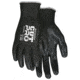 MCR Safety Cut Pro 13 Gauge HyperMax Shell, Cut, Abrasion and Puncture Resistant Work Gloves, PU Coated Palm and Fingertips, Black, Small, 92733PUS