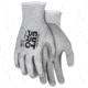 MCR Safety Cut Pro 13 Gauge HyperMax Shell, Cut, Abrasion and Puncture Resistant Work Gloves, PU Coated Palm and Fingertips, Gray/Salt and Pepper, Large, 92743PUL