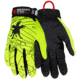 MCR Safety Cut Pro Mechanics Cut and Puncture Resistant Work Gloves, Synthetic Leather Palm and Fingers, Palm Lined with Alycore, Black/Hi-Vis Lime, Medium, ML300AM