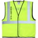 MCR Safety Luminator Series Hi Vis Reflective Lime Safety Vest w/Sheriff Logo, Extra Large, VCL2MLSHFXL