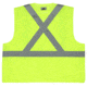 MCR Safety Hi Vis Reflective Safety Vest, ANSI Type R Class 2, Mesh with 2in Silver Stripes, Five Point Break Away Design, Fluorescent Lime, XL, RXCL2MLXL