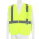 MCR Safety Hi Vis Reflective Safety Vest, ANSI Type R Class 2, Mesh with 2in Silver Stripes, Five Point Break Away Design, Fluorescent Lime, XL, RXCL2MLXL
