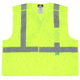 MCR Safety Hi Vis Reflective Safety Vest, ANSI Type R Class 2, Mesh with 2in Silver Stripes, Five Point Break Away Design, Fluorescent Lime, XL, RXCL2MLXL