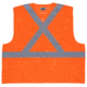 MCR Safety Hi Vis Reflective Safety Vest, ANSI Type R Class 2, Mesh with 2in Silver Stripes, Five Point Break Away Design, Fluorescent Orange, 2X, RXCL2MOX2