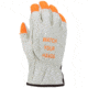 MCR Safety Leather Drivers Work Gloves, CV Grade Grain Pigskin, Fingertips and Watch Your Hands Logo, Keystone Thumb, Beige, Medium, 3413HVIM