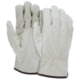 MCR Safety Leather Drivers Work Gloves, Select Grade Unlined Grain Pigskin, Keystone Thumb, Beige, Large, 3401L