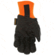 MCR Safety Luminator Leather Drivers Insulated Work Gloves, Premium Grain Pigskin Leather Palm and Hi-Vis Back, Thermosock Lined and Wing Thumb, Black, Large, 34411L