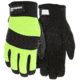 MCR Safety Mechanics Gloves, Synthetic Leather Palm with Silicone Dots, Thermosock Lined with Waterproof Bladder, Black, X - Large, 926XL