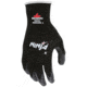 MCR Safety Ninja X Work Gloves, 15 Gauge Nylon/Lycra Blended Shell, Bi-Polymer Coated Palm and Fingertips, Black, Small, N9674S