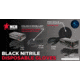 MCR Safety NitriShield Stealth Disposable Nitrile Gloves, Powder Free Industrial Food Service Grade, 12in Length, 6 mil Thickness, Black, Medium, 6062M