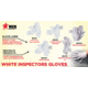 MCR Safety Polyester/Cotton Lisle Inspectors Gloves - Mens, Large, White, Straight Thumb, Ambidextrous, 8600