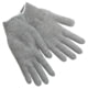 MCR Safety String Knit Work Gloves, 7 Gauge Regular Weight, Cotton/Polyester, Gray, X - Small, Each, 1, 9637XSM