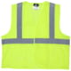 MCR Safety V2CL2MLXL Hi Vis Reflective Safety Vest, ANSI Type R Class 2, Mesh with 2in Silver Stripes, Hook and Loop Front Closure, Fluorescent Lime, XL, V2CL2MLXL