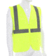 MCR Safety V2CL2MLZXL Hi Vis Reflective Safety Vest, ANSI Type R Class 2, Mesh with 2in Silver Stripes, Zipper Front Closure, Fluorescent Lime, XL, V2CL2MLZXL