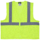 MCR Safety V2CL2MLZXL Hi Vis Reflective Safety Vest, ANSI Type R Class 2, Mesh with 2in Silver Stripes, Zipper Front Closure, Fluorescent Lime, XL, V2CL2MLZXL