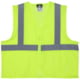 MCR Safety V2CL2MLZXL Hi Vis Reflective Safety Vest, ANSI Type R Class 2, Mesh with 2in Silver Stripes, Zipper Front Closure, Fluorescent Lime, XL, V2CL2MLZXL
