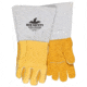MCR Safety Welding Premium Grain Elkskin Leather Work Gloves, Cotton/Foam Lined Back, Sewn with DuPont Kevlar, Gold and Gray, X - Large, 49751XL