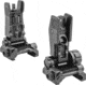 Meprolight FABS - Flip Back Up Rifle Sights - Aluminium -Blank Rear-Green Front, Black Body, Black, 405100