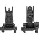 Meprolight FABS - Flip Back Up Rifle Sights - Aluminium -Blank Rear-Green Front, Black Body, Black, 405100