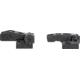 Meprolight FABS - Flip Back Up Rifle Sights - Aluminium -Blank Rear-Green Front, Black Body, Black, 405100