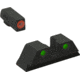 Meprolight Highly Visible Day/Night Self-illuminated Sight Fixed Set, Glock 9/357SIG/40/45GAP, Front Green, Rear Green, Orange Notch, 0402243131, 402243131