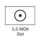 Meprolight M21 1x30mm Reflex Sight, 5.5 MOA Dot Reticle, Black w/Dust Cover M21-D5, 0626310