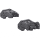 Meprolight MEPRO FUBS - Self-Illuminated Folding Back-Up Rifle Sights, 2 Dot Rear / 1 Dot Front, Black, 404100