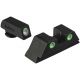 Meprolight Tru-Dot Night Sight Set for Glock 10mm &amp; 45 ACP, Green Front/Rear, 10222, 102223101