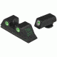 Meprolight Tru-Dot Night Sight Set for Glock 10mm &amp; 45 ACP, Green Front/Rear, 10222