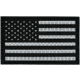 Merica Life Reflective US Flag Patch, Black/ White, 3 x 2in, REF-USFLAG-BW