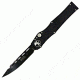 Microtech Halo V SE OTF Automatic Knife, Black Handle, Black Plain X-MT151-1
