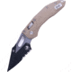 Microtech Stitch - Ram-Lok S/E Fluted G-10 Partial Serrated 3.71in Folding Knife, Tan, 169RL-2FLGTTA